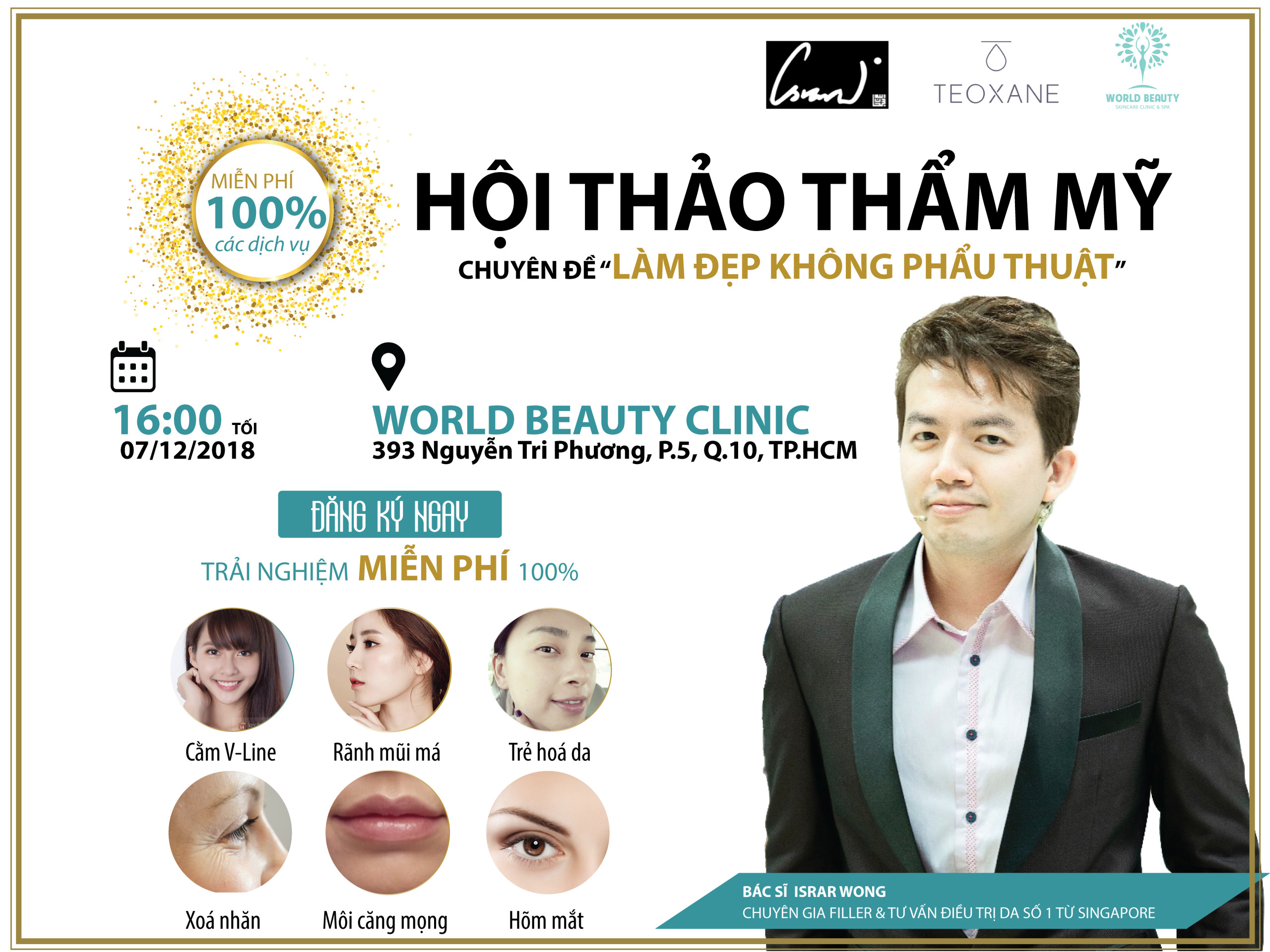 LÀM ĐẸP MIỄN PHÍ CÙNG CHUYÊN GIA SINGAPORE, TẠI SAO KHÔNG?